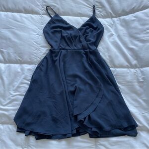 Navy Blue Flowy Dress